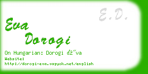 eva dorogi business card